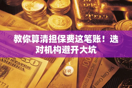 济南教你算清担保费这笔账！选对机构避开大坑