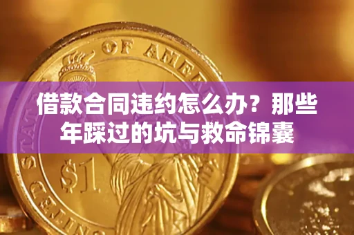 济南借款合同违约怎么办？那些年踩过的坑与救命锦囊