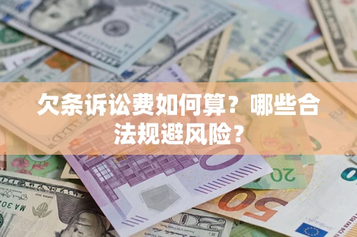 济南欠条诉讼费如何算？哪些合法规避风险？