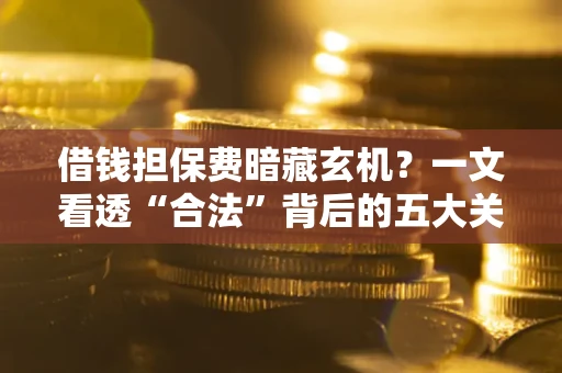 济南借钱担保费暗藏玄机？一文看透“合法”背后的五大关键陷阱