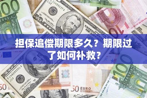 济南担保追偿期限多久？期限过了如何补救？