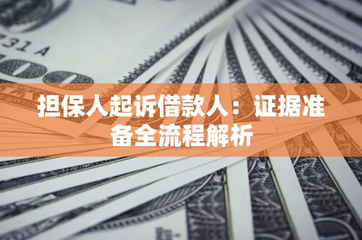 济南担保人起诉借款人：证据准备全流程解析