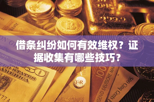 济南借条纠纷如何有效维权？证据收集有哪些技巧？