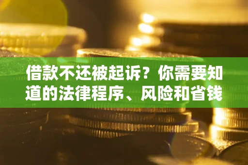济南借款不还被起诉？你需要知道的法律程序、风险和省钱技巧